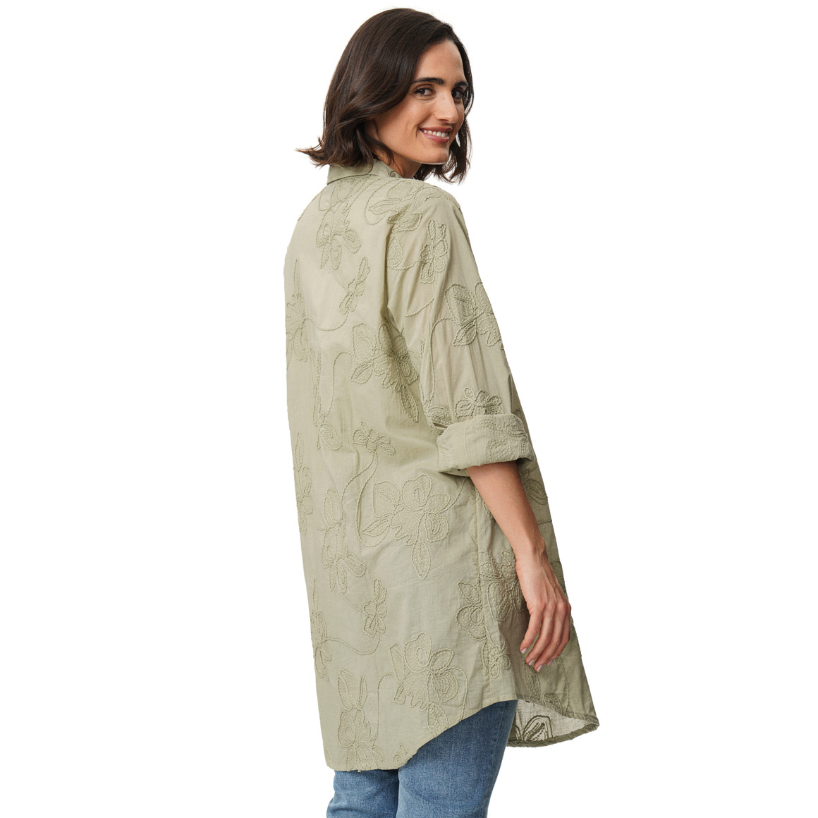 Damen Bluse mit Stickerei