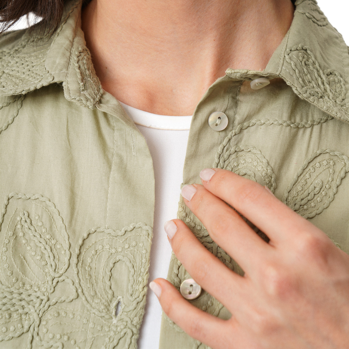 Damen Bluse mit Stickerei