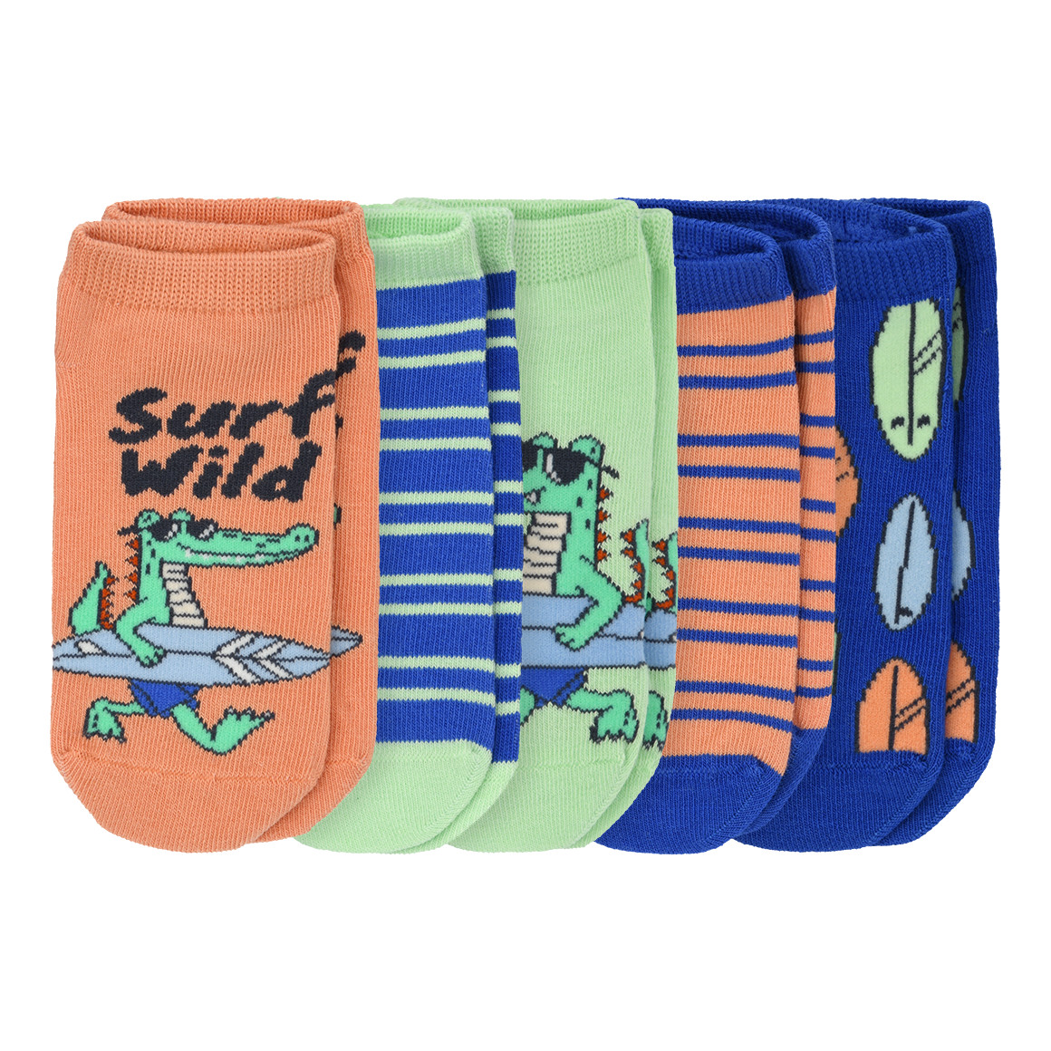 5 Paar Jungen Sneaker-Socken im Set