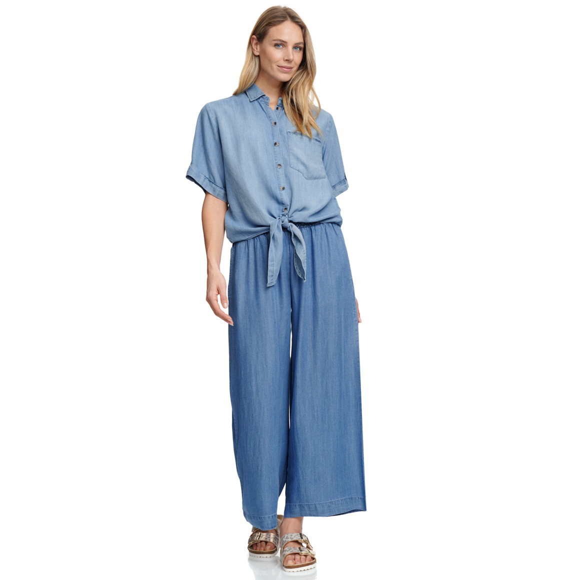 Damen Bluse mit Knotendetail