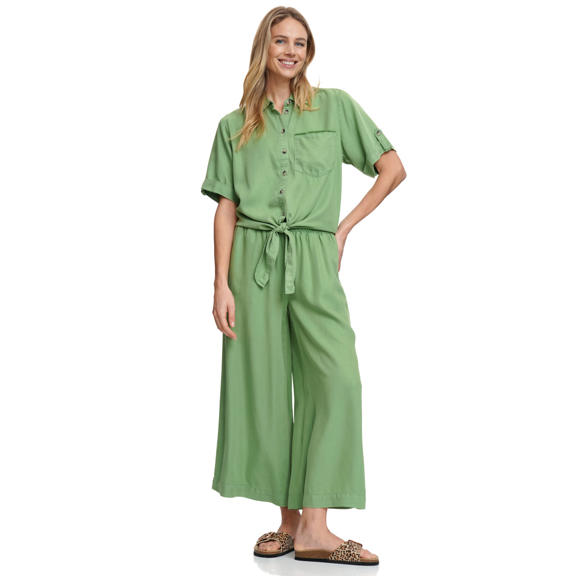 Damen Bluse mit Knotendetail