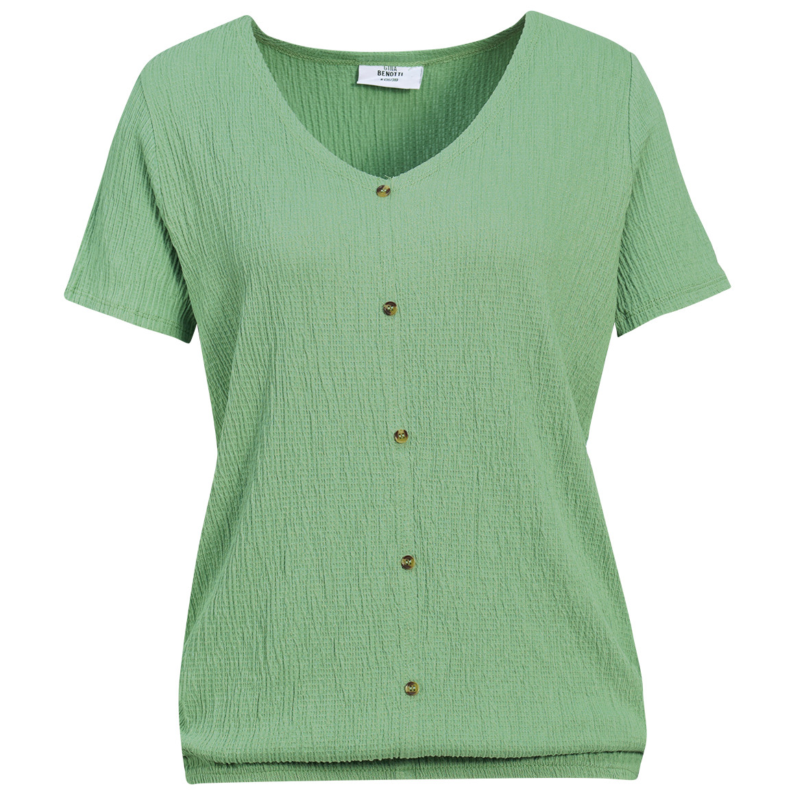 Damen T-Shirt in gekreppter Struktur