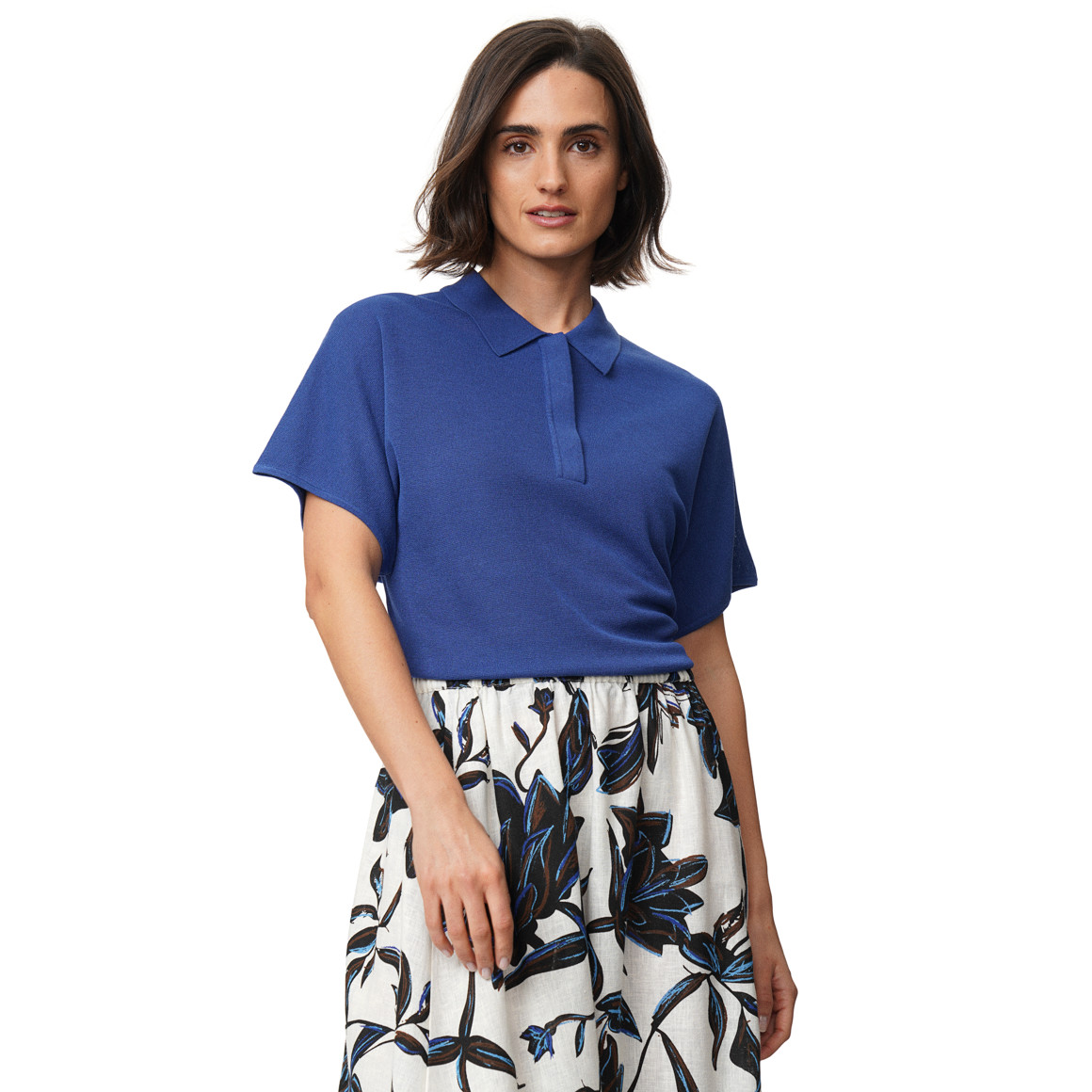 Damen Strick-Polo in leichter Qualität