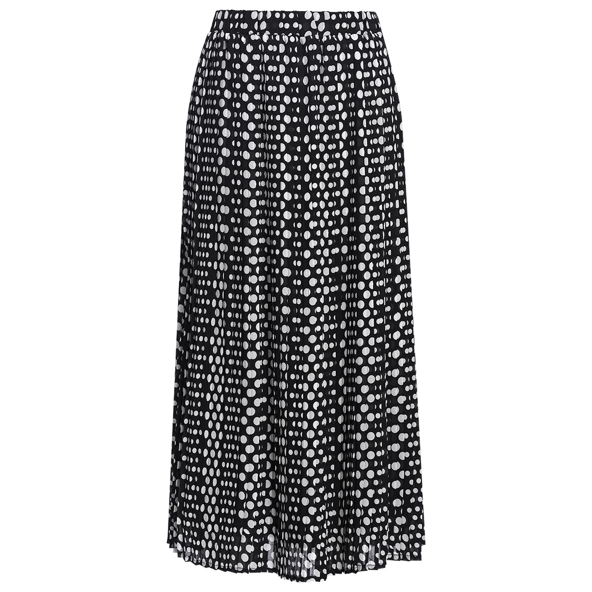 Damen Plissee-Rock mit Punkte-Allover