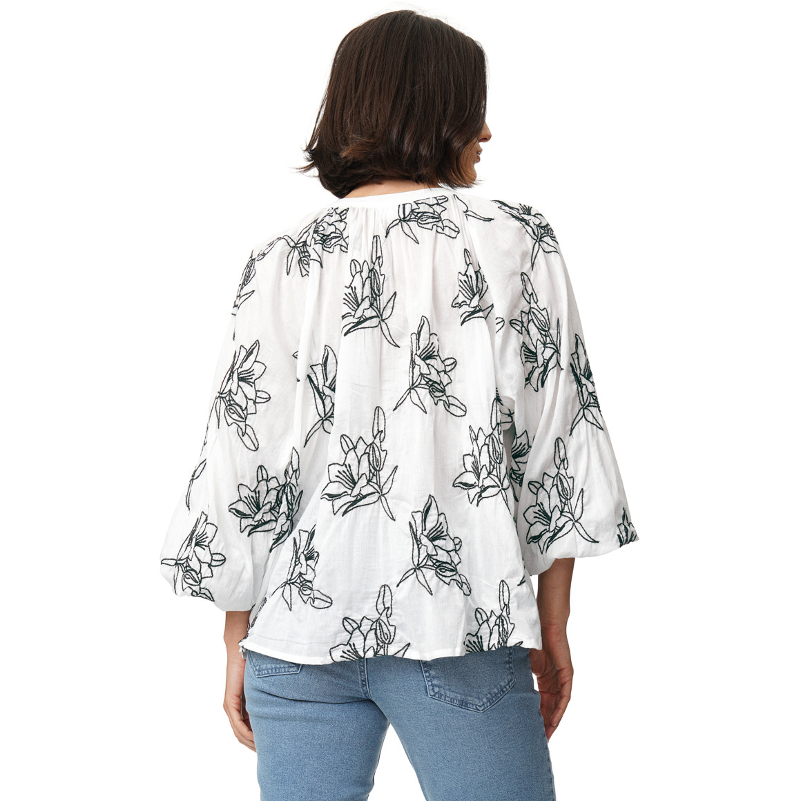 Damen Bluse mit Stickerei