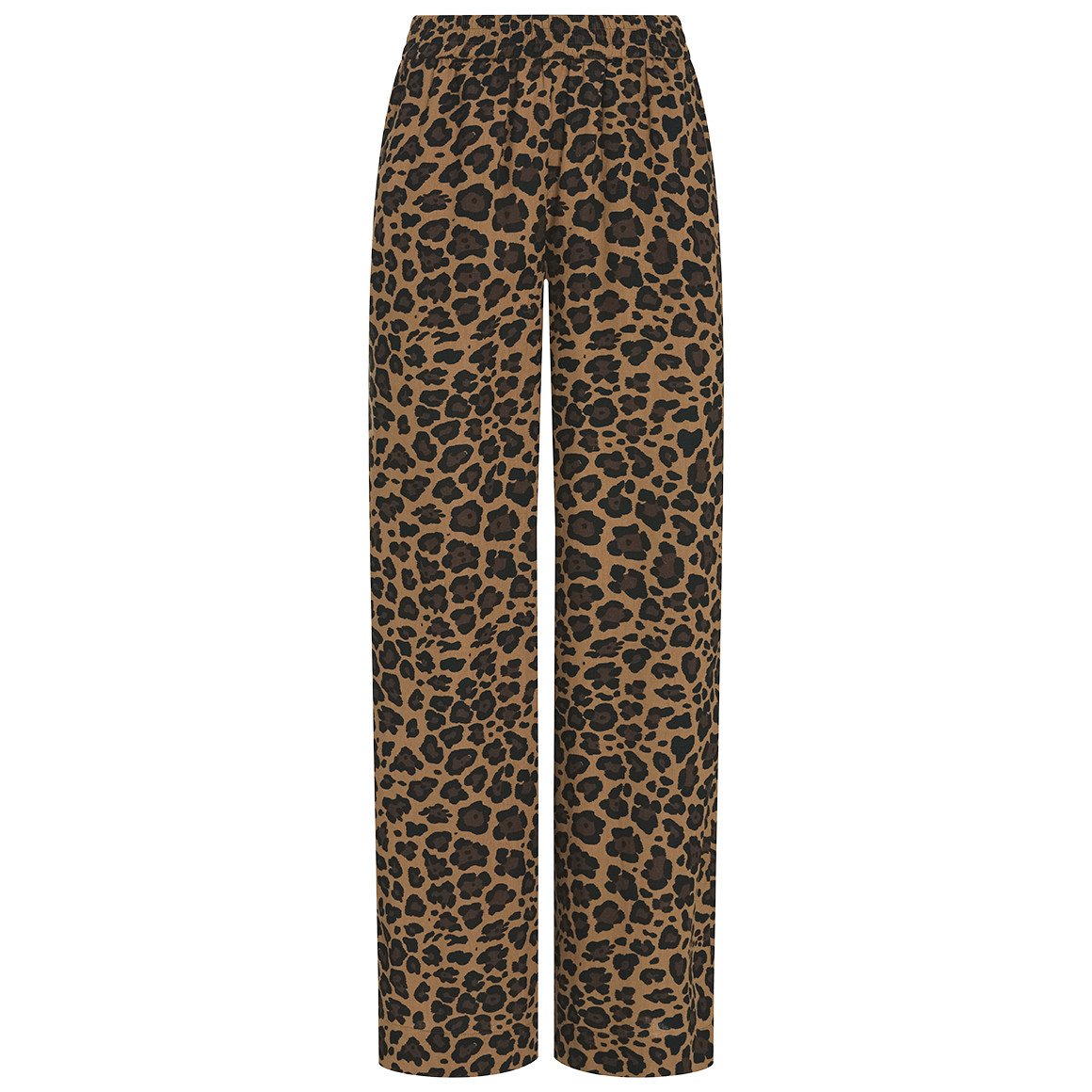 Damen Leinen-Hose im Leo-Look