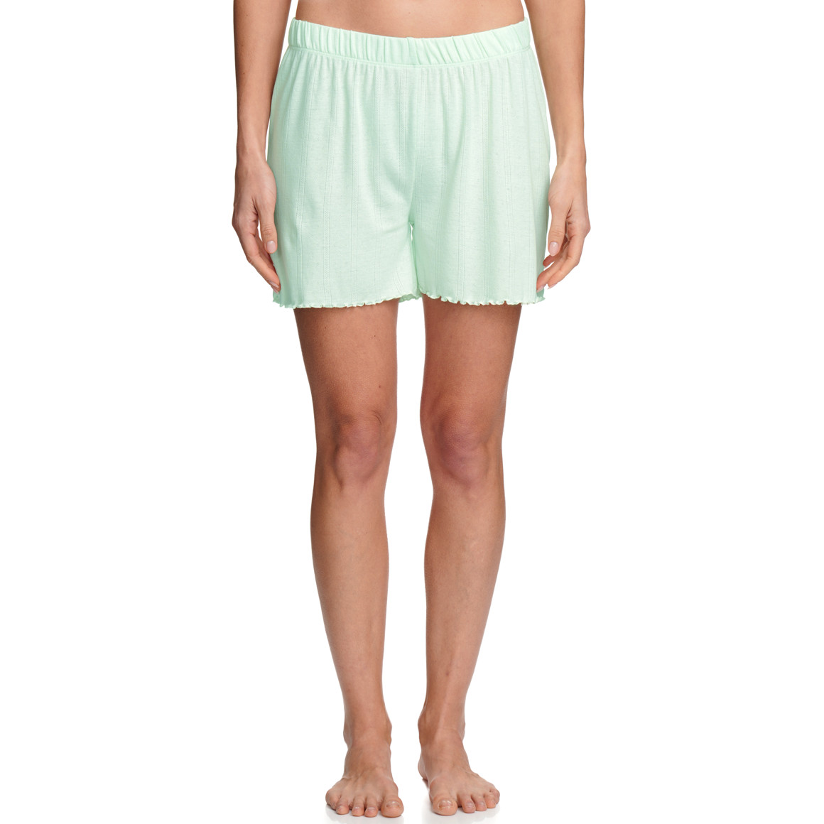 Damen Schlafshorts mit Ajour-Muster