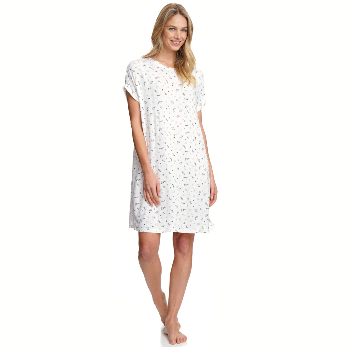 Damen Nachthemd mit Blumen-Print