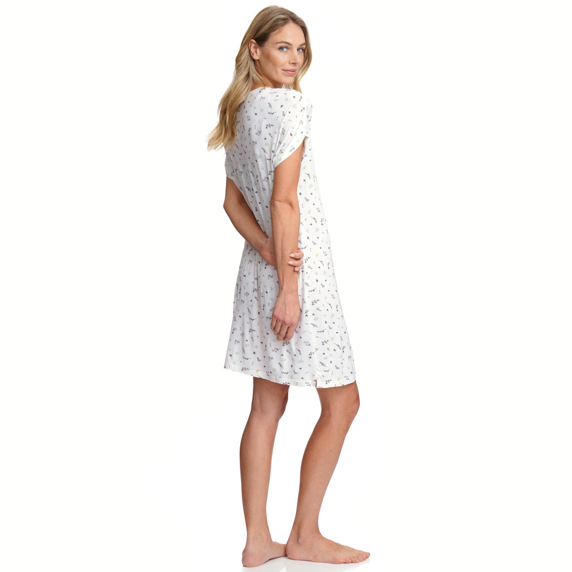 Damen Nachthemd mit Blumen-Print