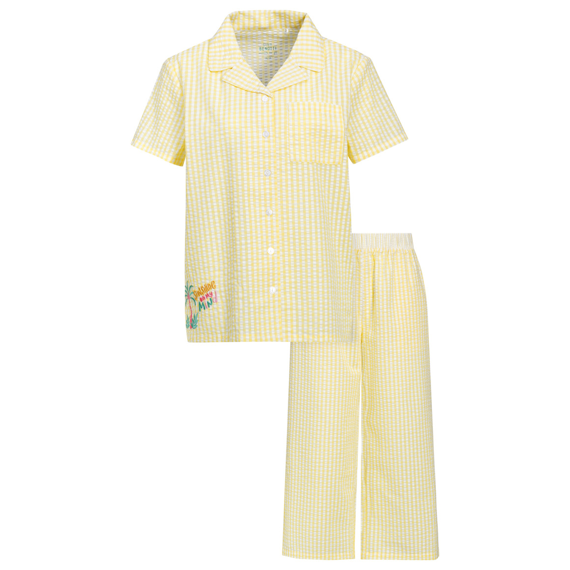 Damen Schlafanzug mit Stickerei