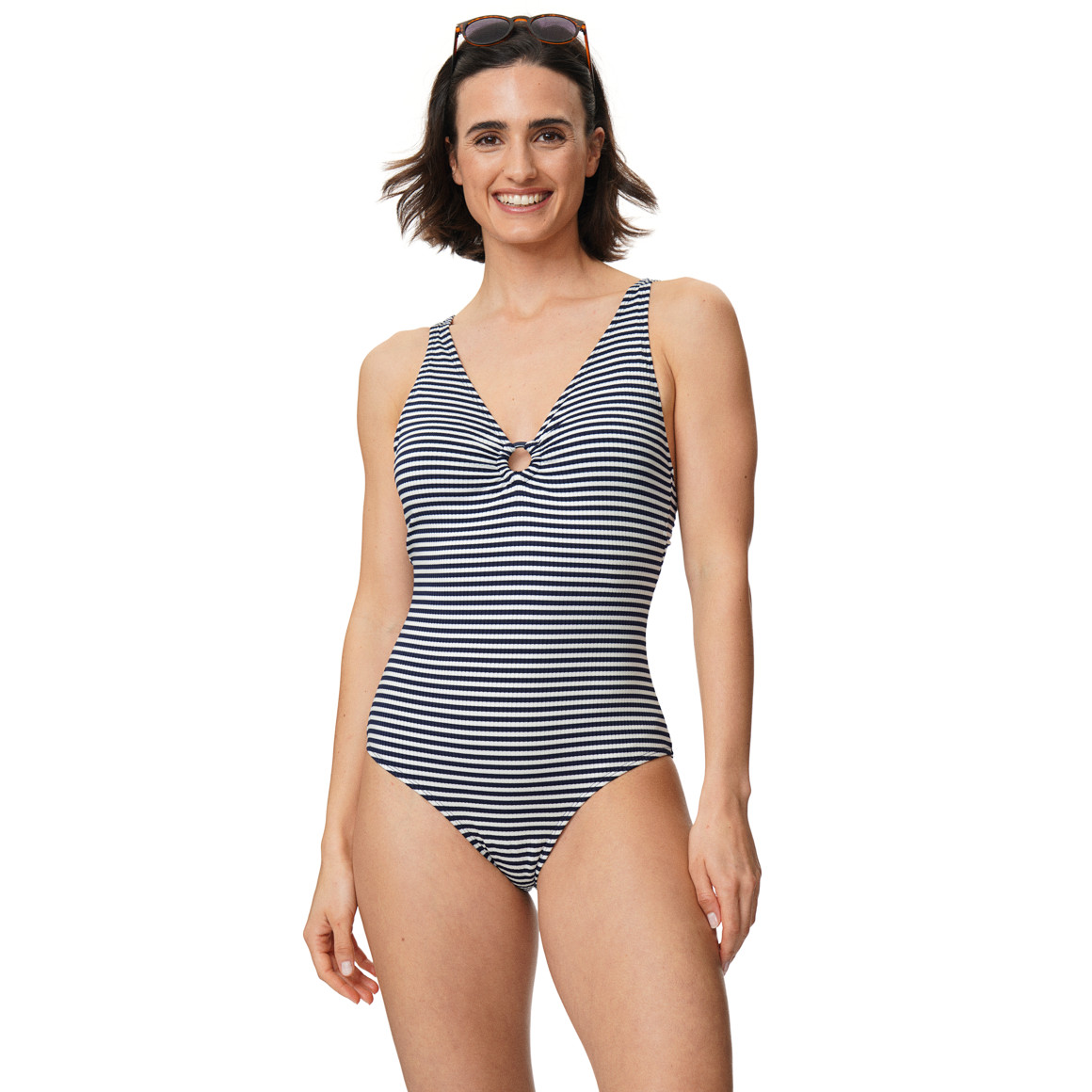 Damen Badeanzug mit Streifen
