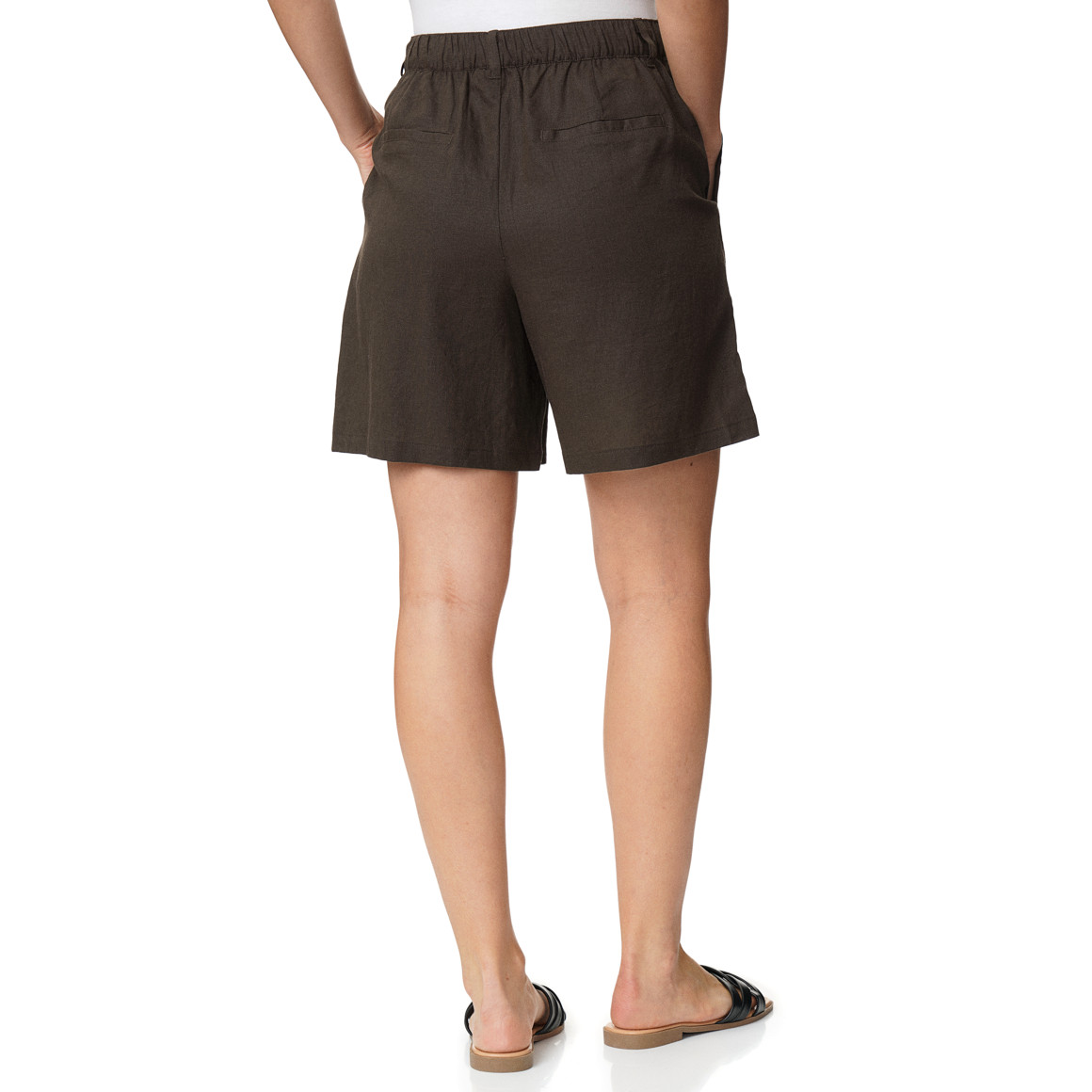 Damen Leinen-Shorts im Bermuda-Stil