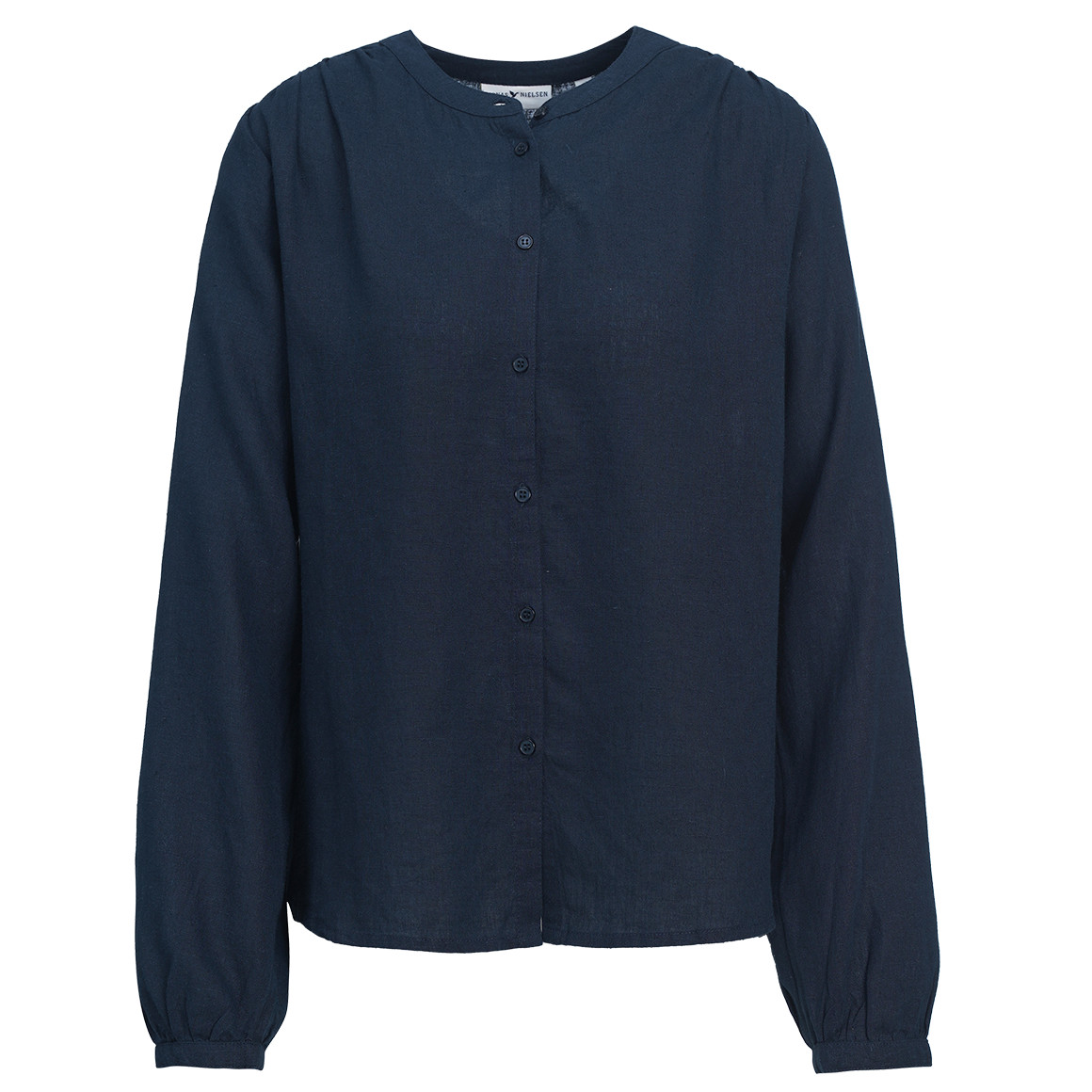 Damen Leinen-Bluse unifarben