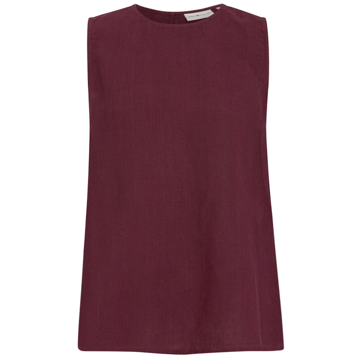 Damen Leinen-Top unifarben