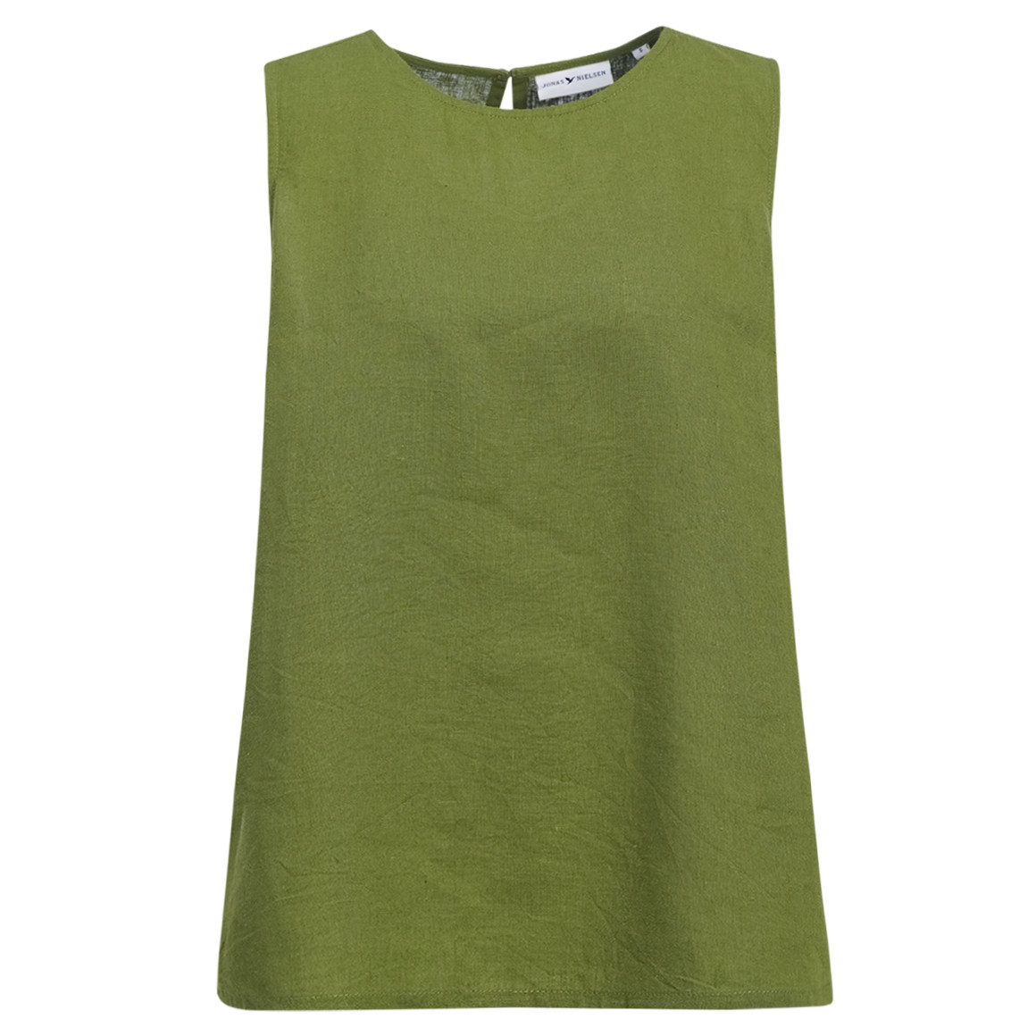 Damen Leinen-Top unifarben