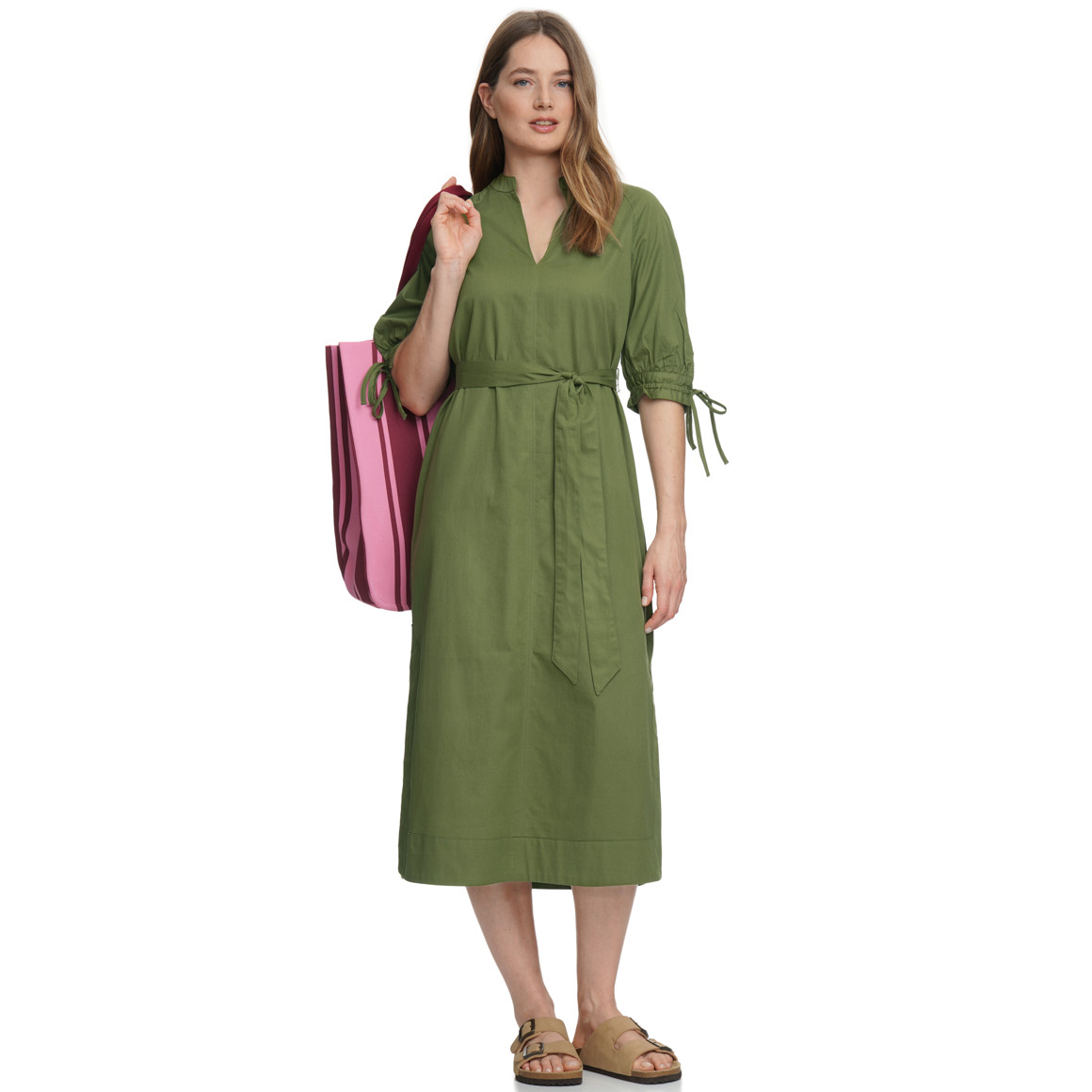 Damen Kleid mit Bindegürtel