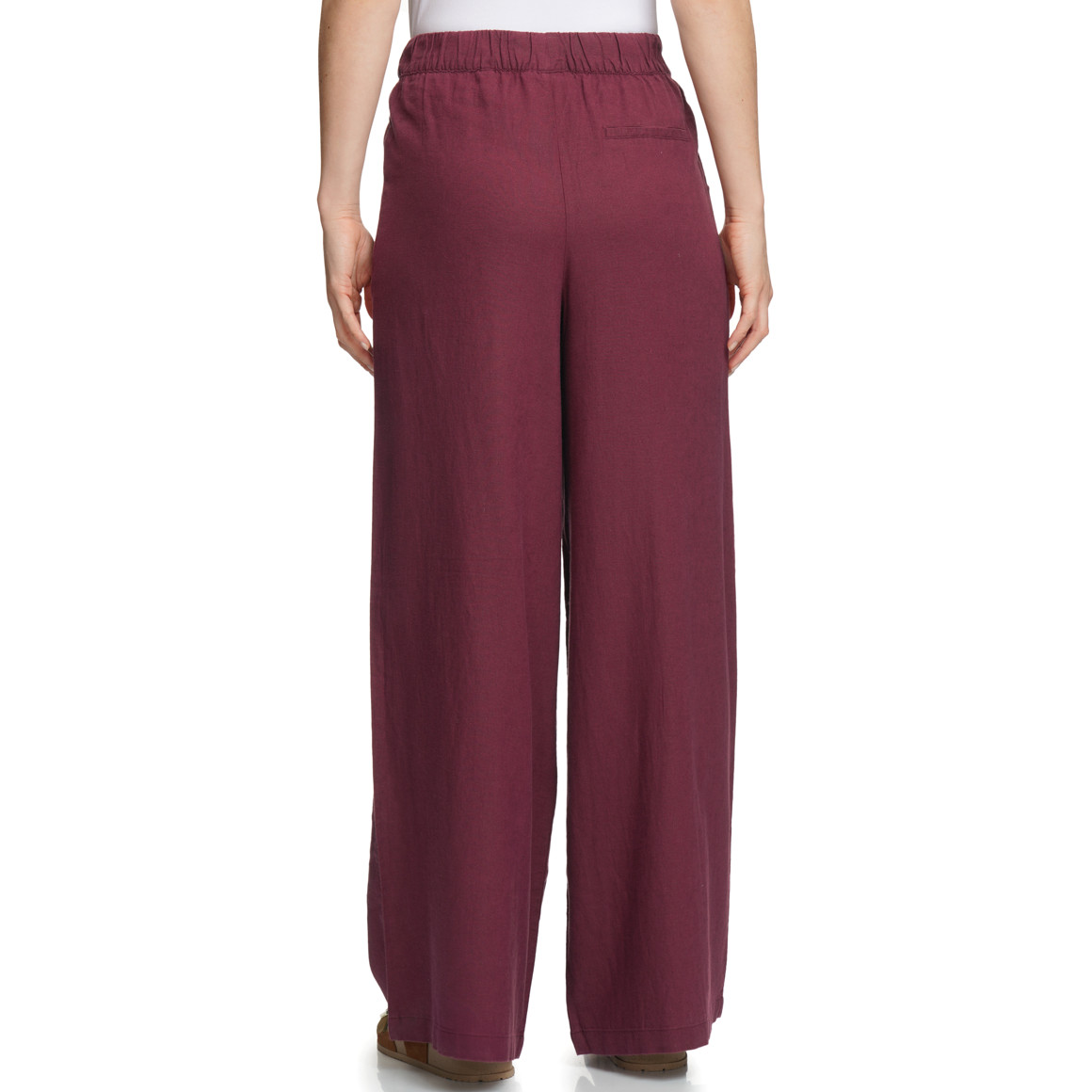 Damen Leinenhose im Wide-Leg-Style