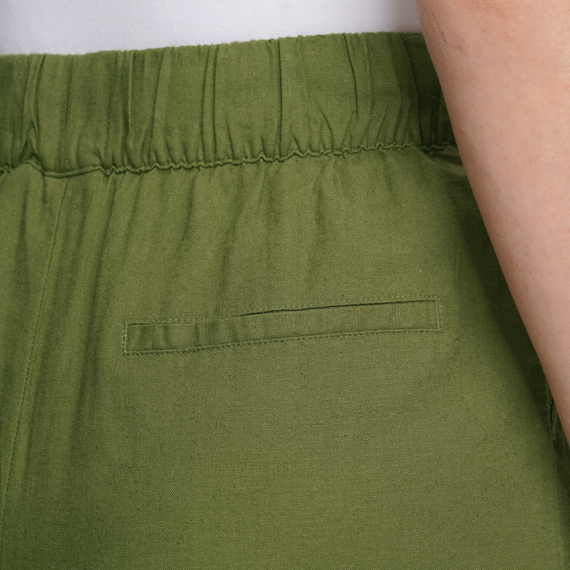 Damen Leinenhose im Wide-Leg-Style