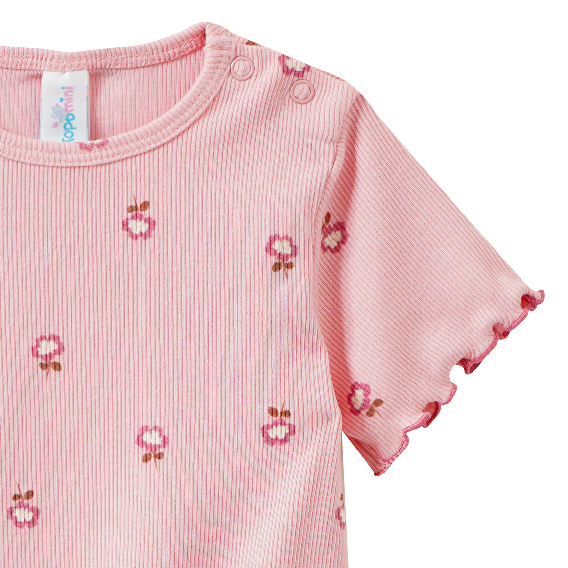 Baby T-Shirt mit Rippstruktur