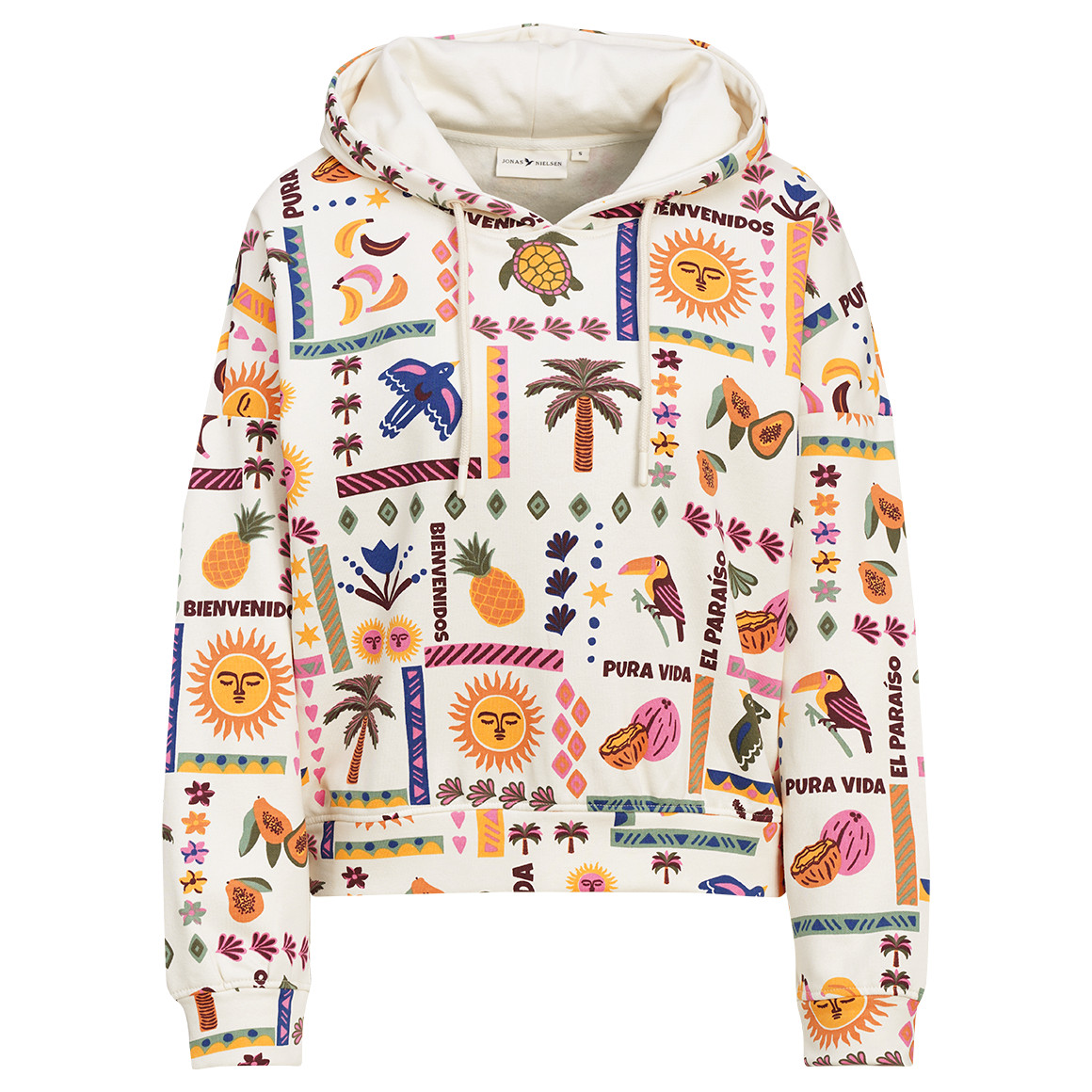 Damen Hoodie mit Allover-Print