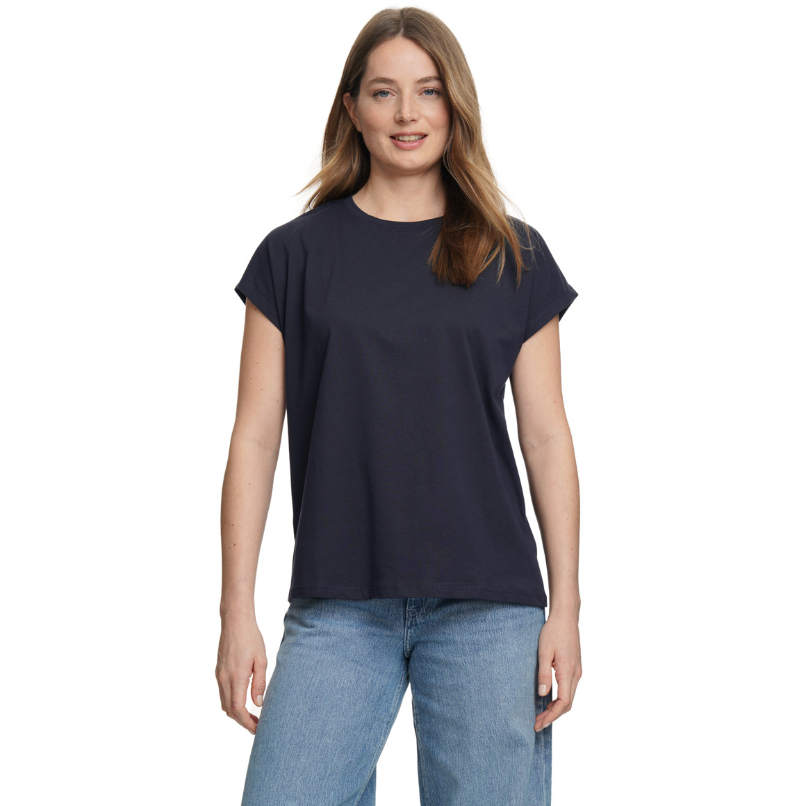 Damen T-Shirt mit überschnittenen Ärmeln