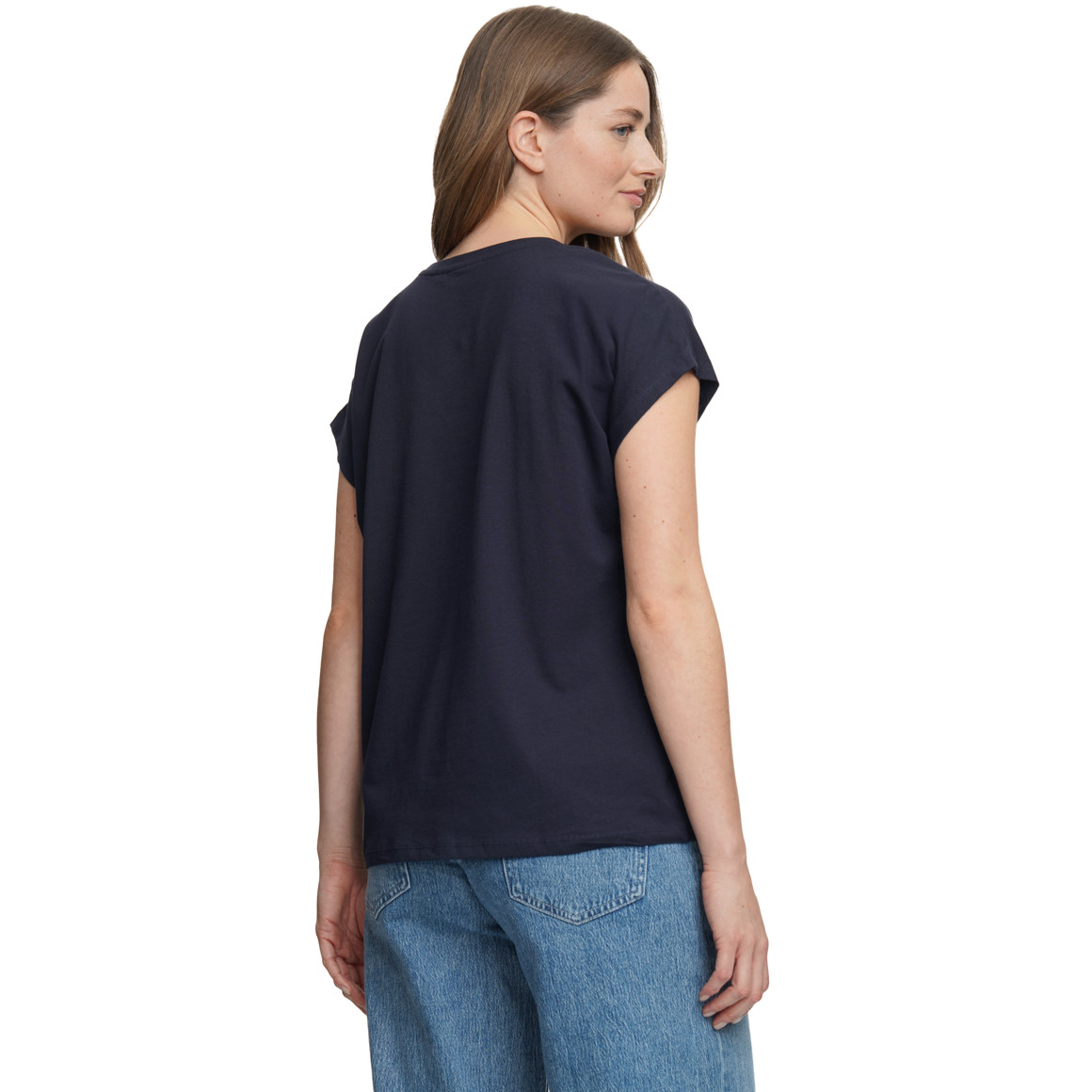 Damen T-Shirt mit überschnittenen Ärmeln