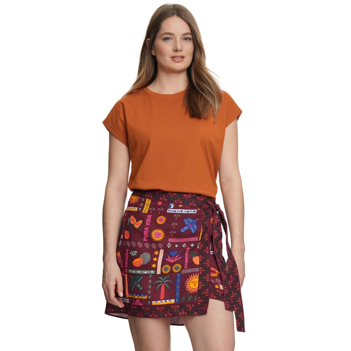 Damen T-Shirt mit überschnittenen Ärmeln