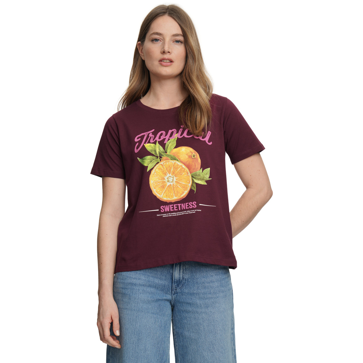 Damen T-Shirt mit großem Print