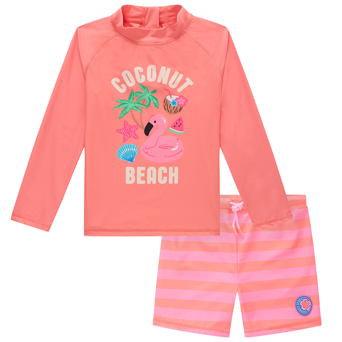 Mädchen UV-Set mit Badeshirt und Hose UPF40