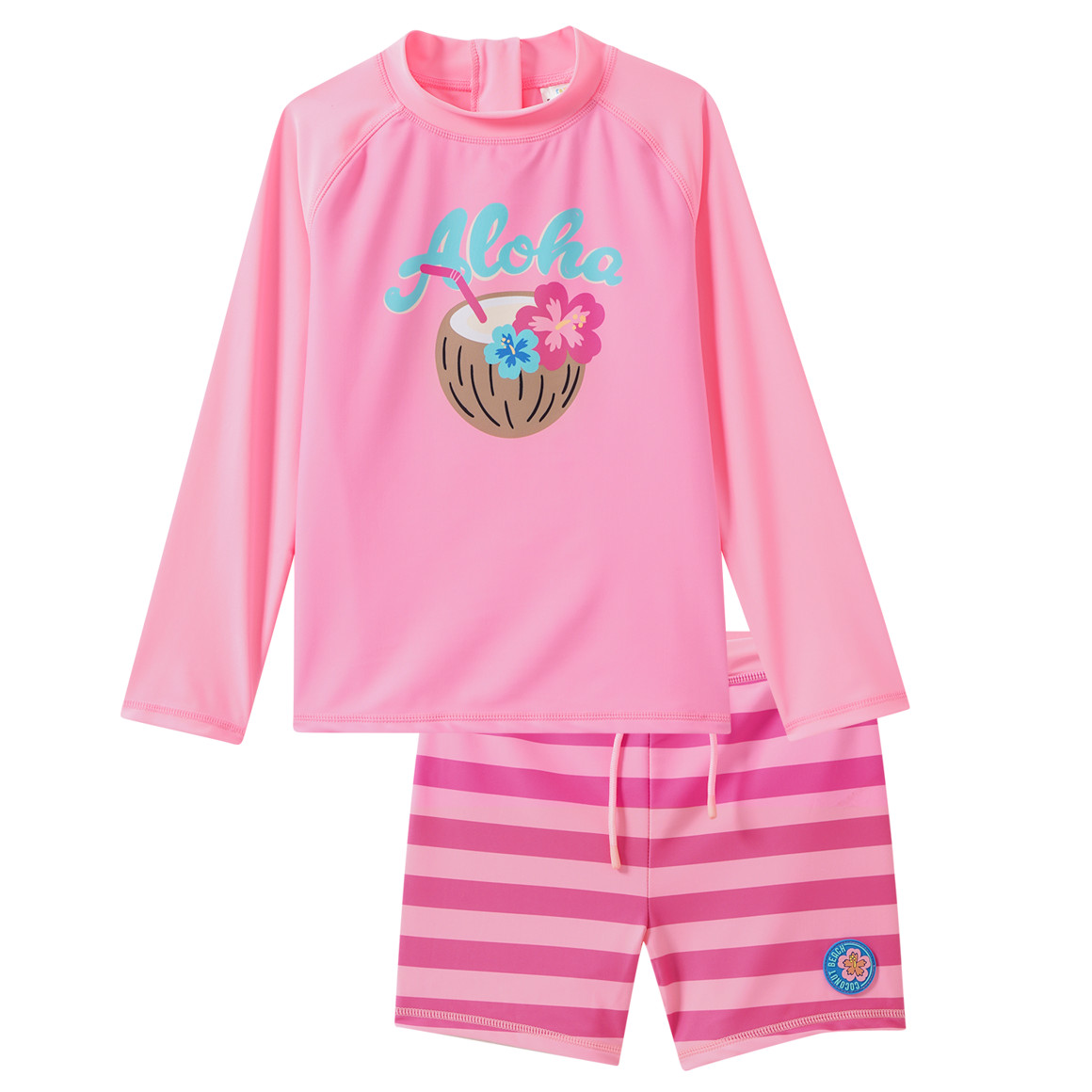 Mädchen UV-Set mit Badeshirt und Hose UPF40