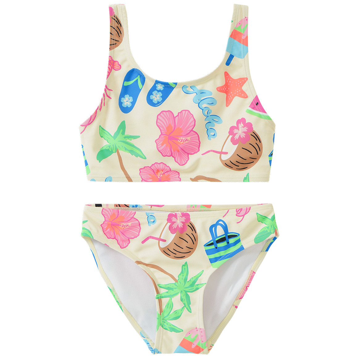 Mädchen Bikini mit sommerlichen Motiven
