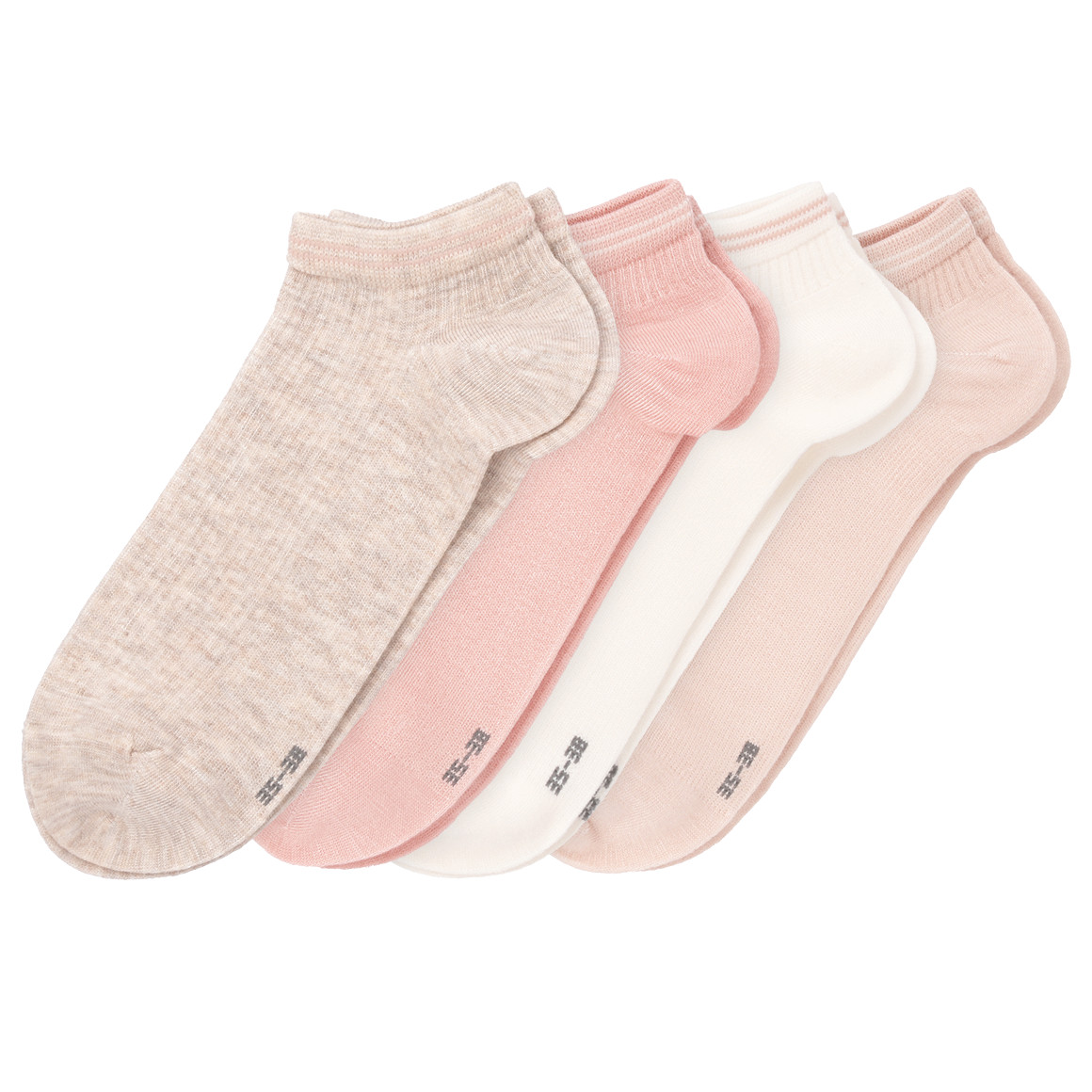 4 Paar Damen Sneaker-Socken im Set