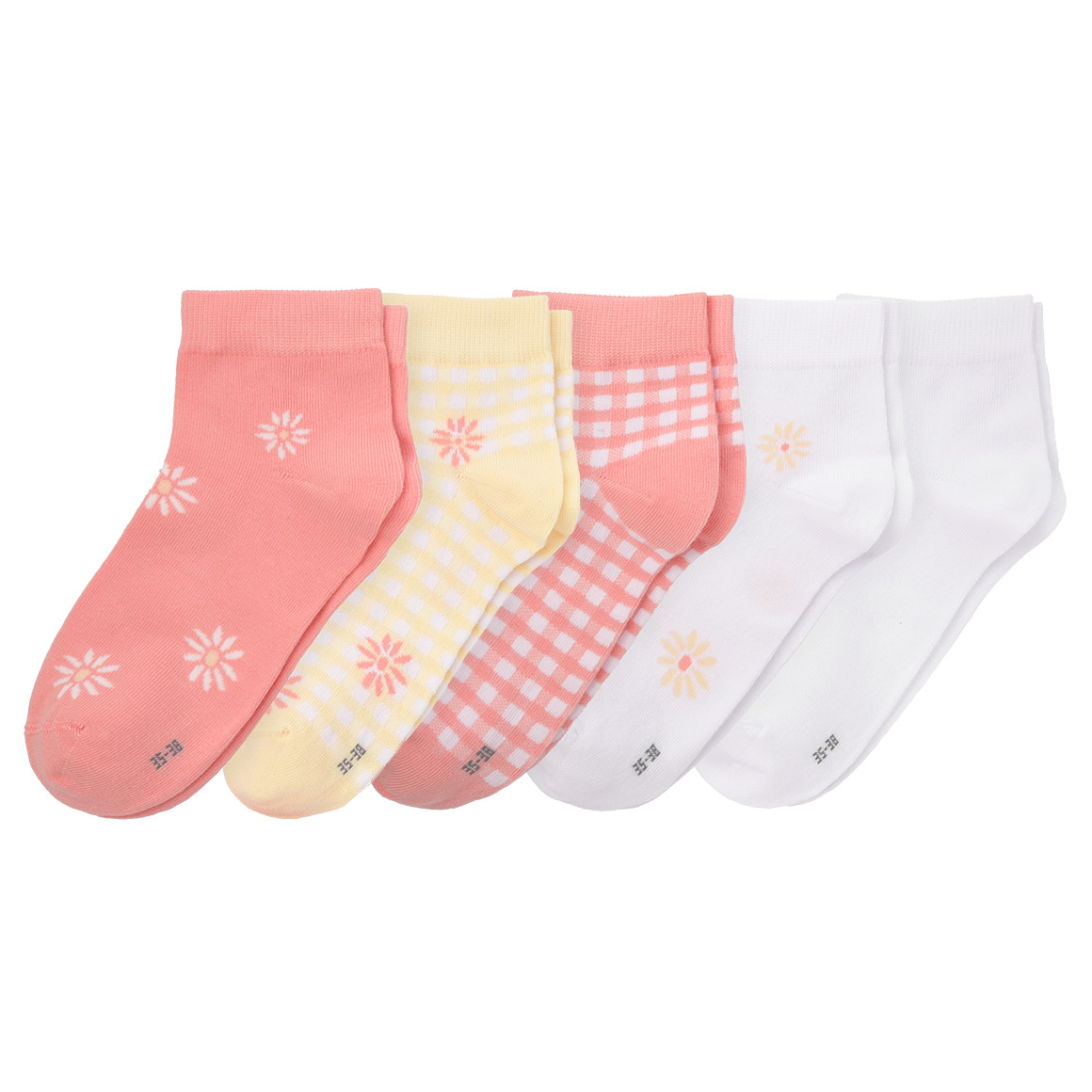 5 Paar Damen Sneaker-Socken im Muster-Mix