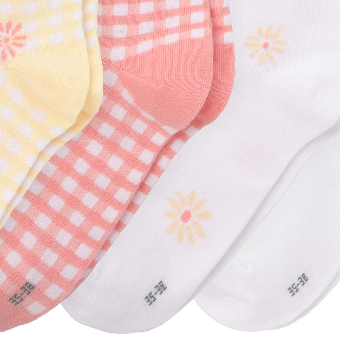 5 Paar Damen Sneaker-Socken im Muster-Mix