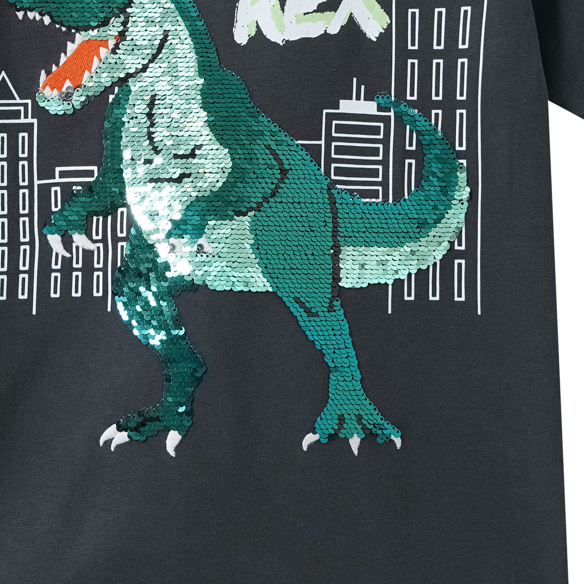 Jungen T-Shirt mit Wendepailletten