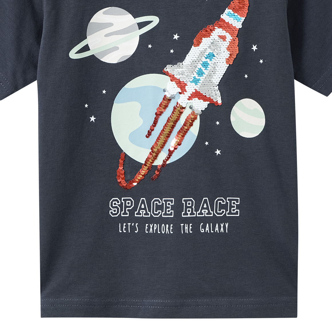 Jungen T-Shirt mit Wendepailletten