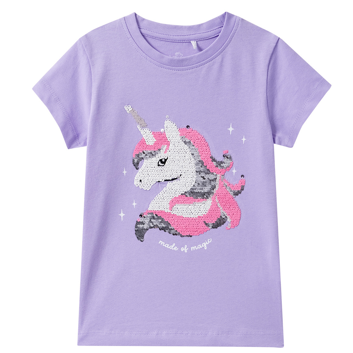 Mädchen T-Shirt mit Wendepailletten