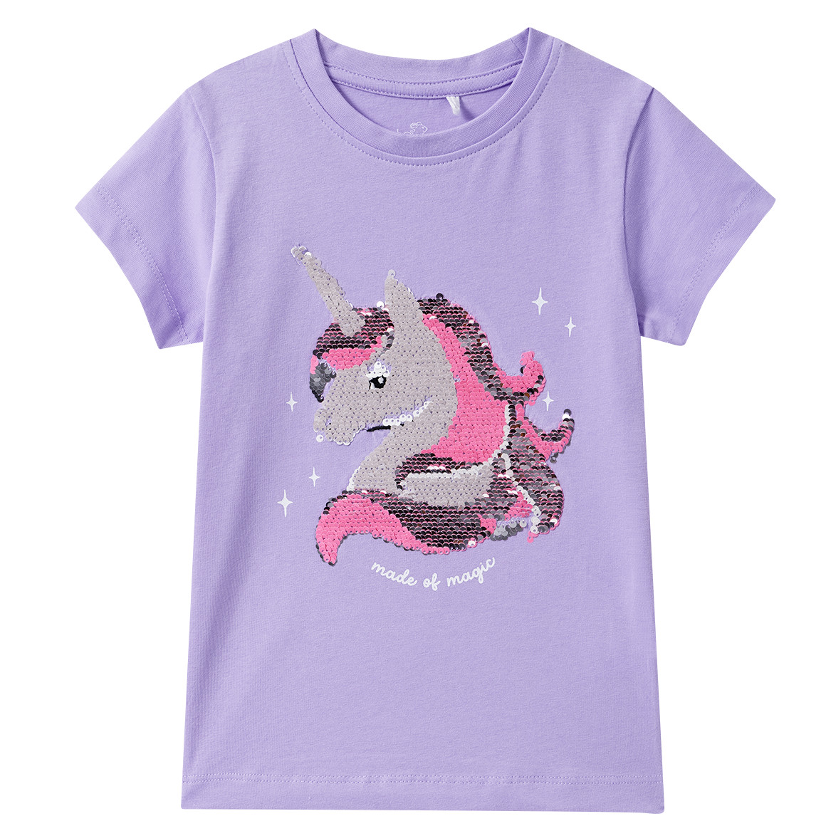 Mädchen T-Shirt mit Wendepailletten