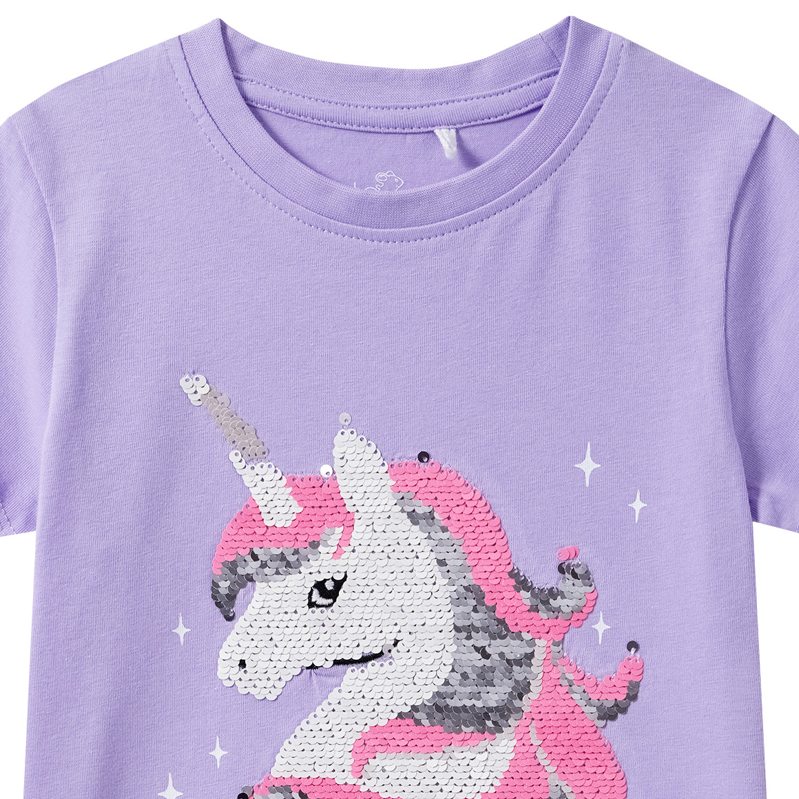 Mädchen T-Shirt mit Wendepailletten