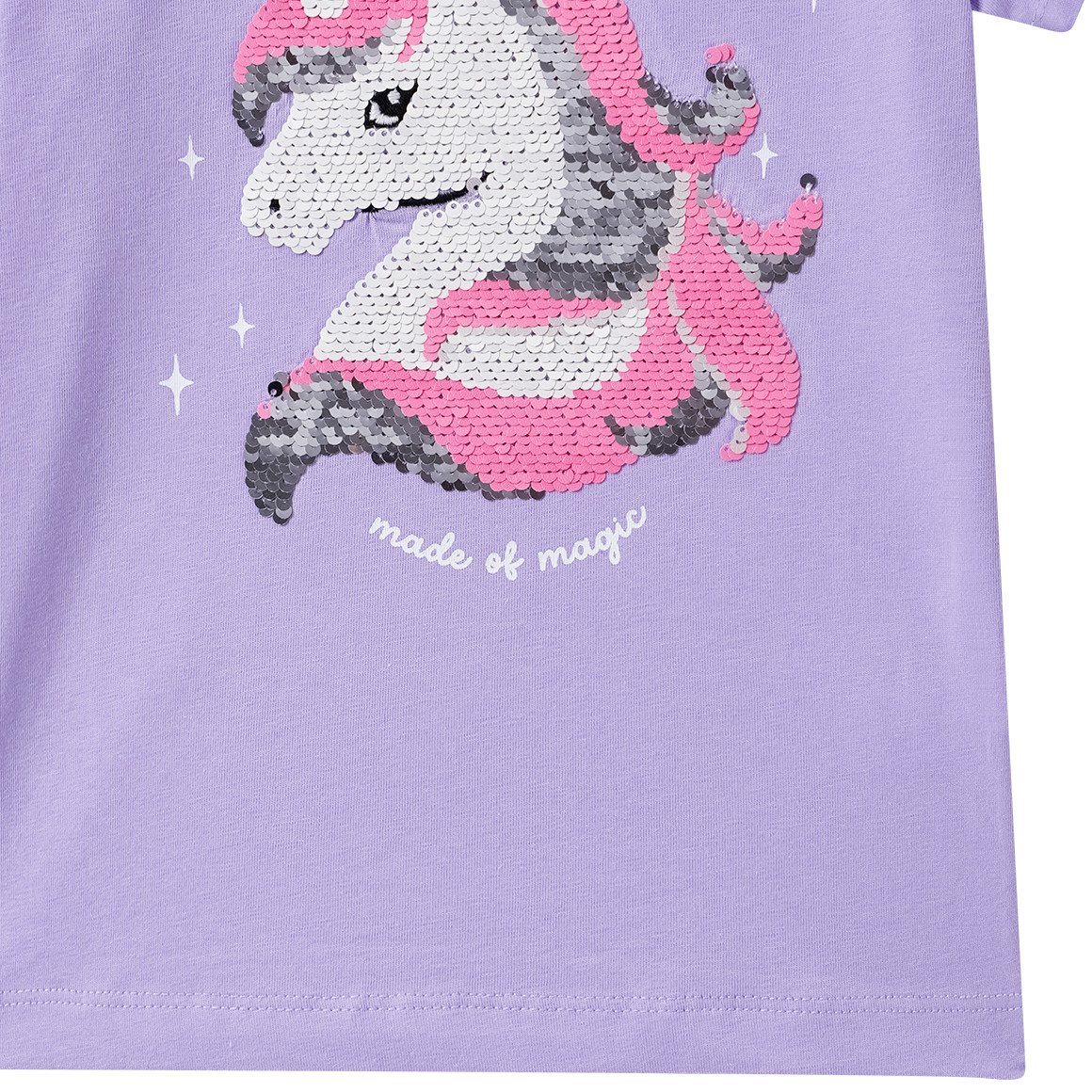 Mädchen T-Shirt mit Wendepailletten