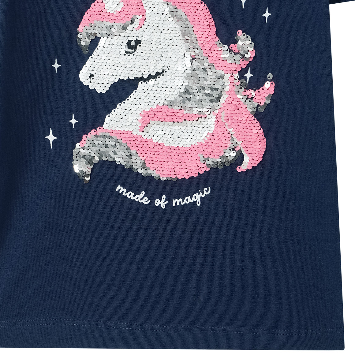 Mädchen T-Shirt mit Wendepailletten