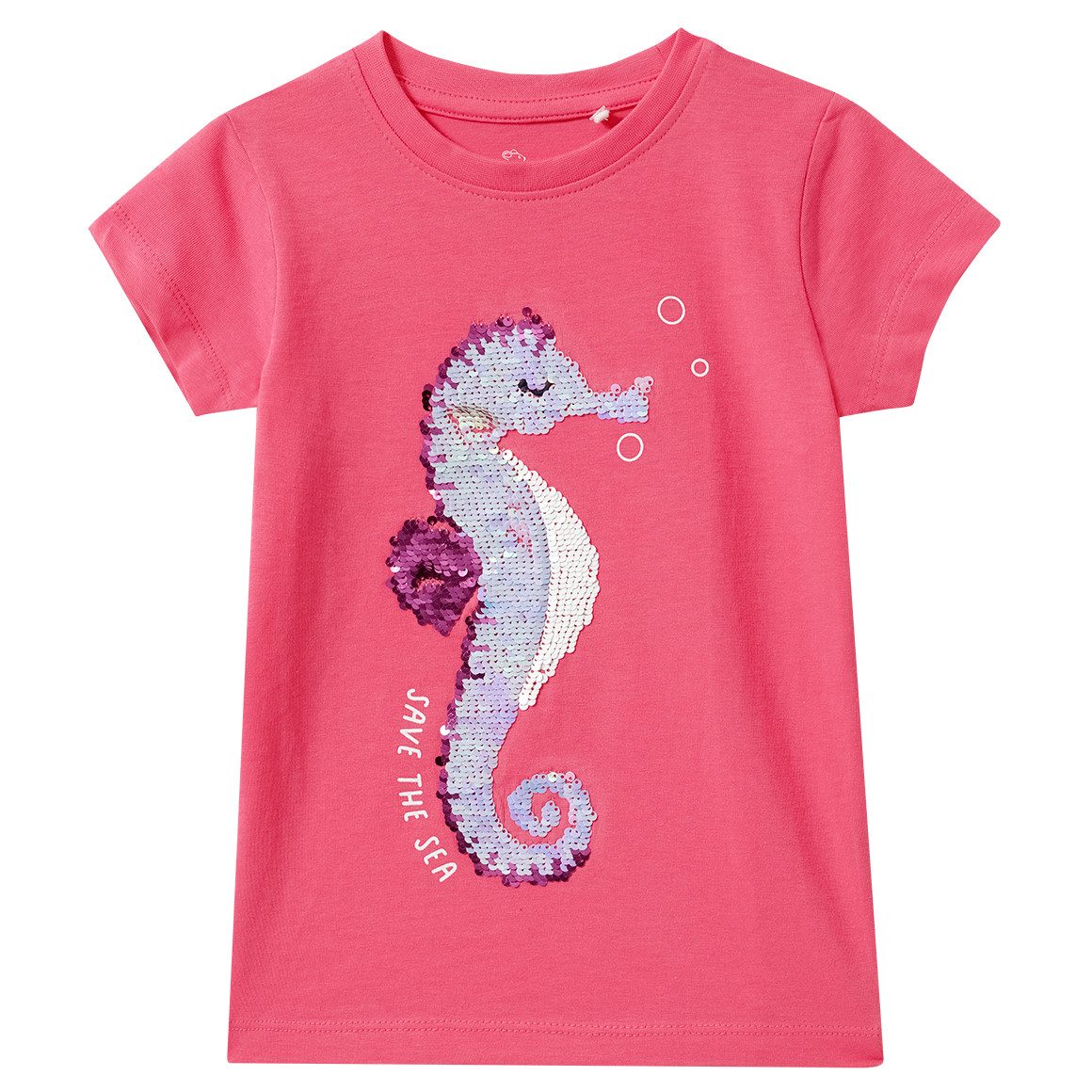 Mädchen T-Shirt mit Wendepailletten