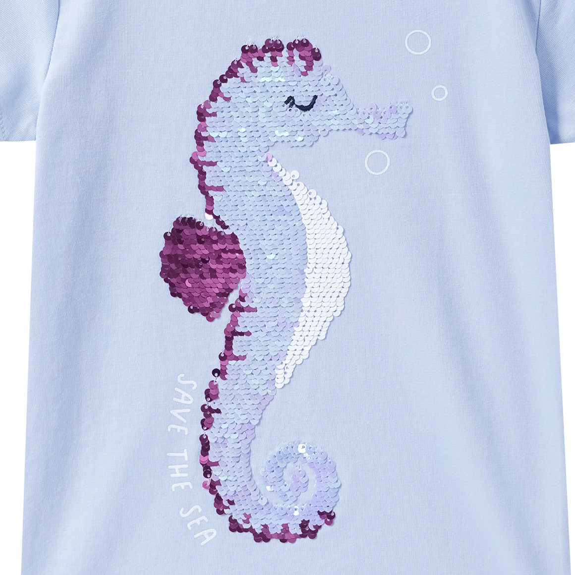 Mädchen T-Shirt mit Wendepailletten