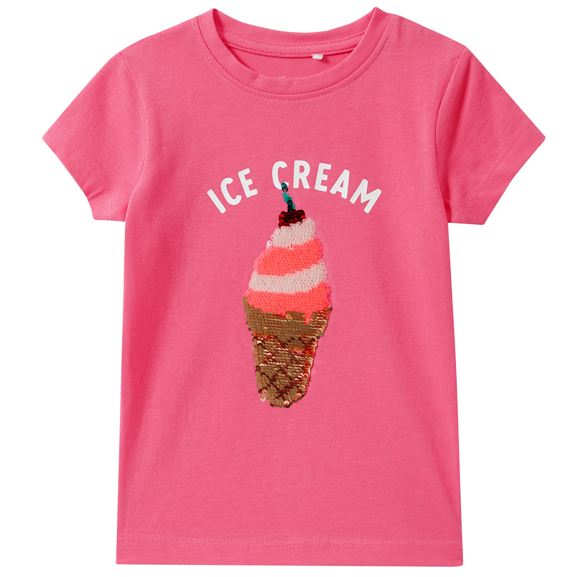 Mädchen T-Shirt mit Wendepailletten