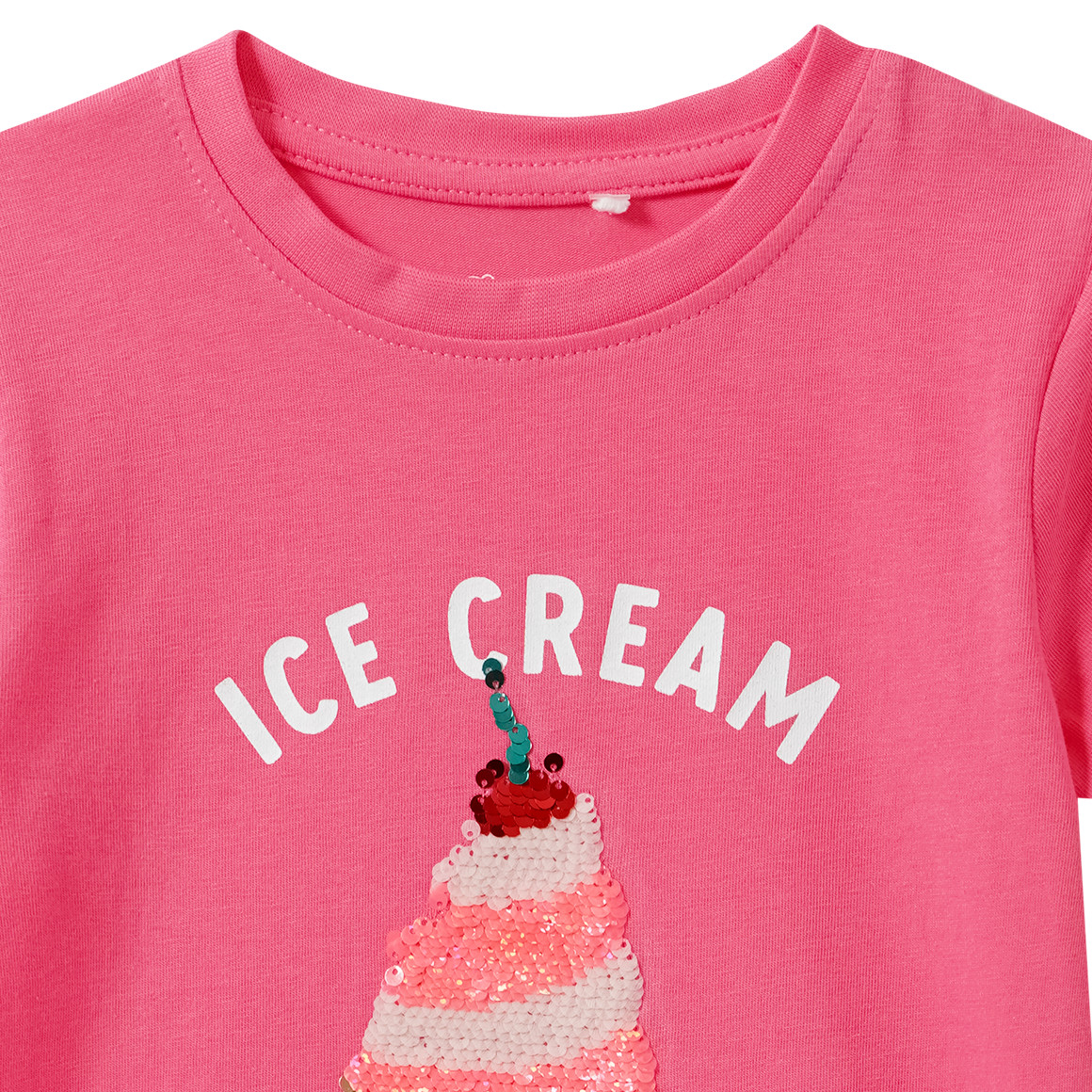 Mädchen T-Shirt mit Wendepailletten