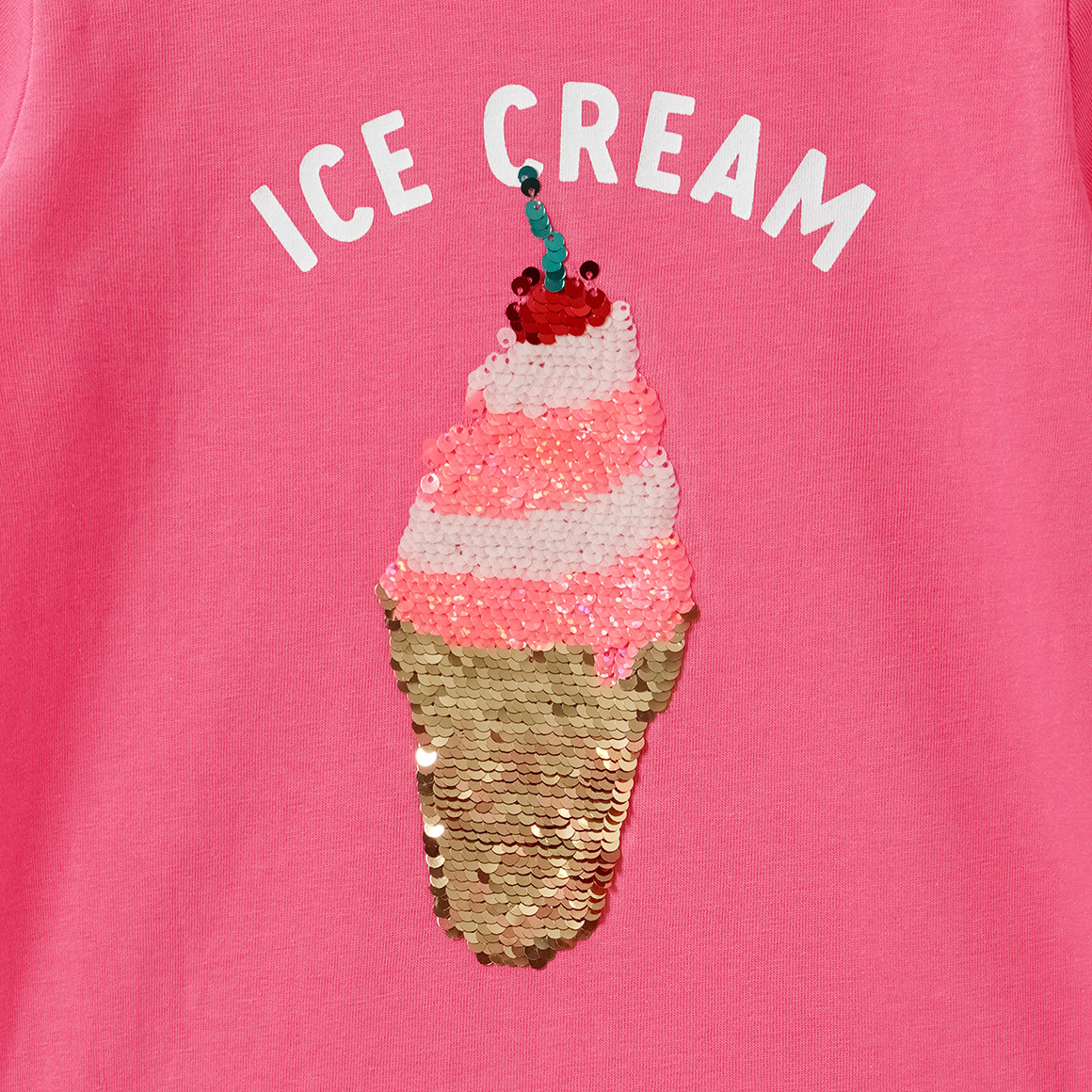 Mädchen T-Shirt mit Wendepailletten