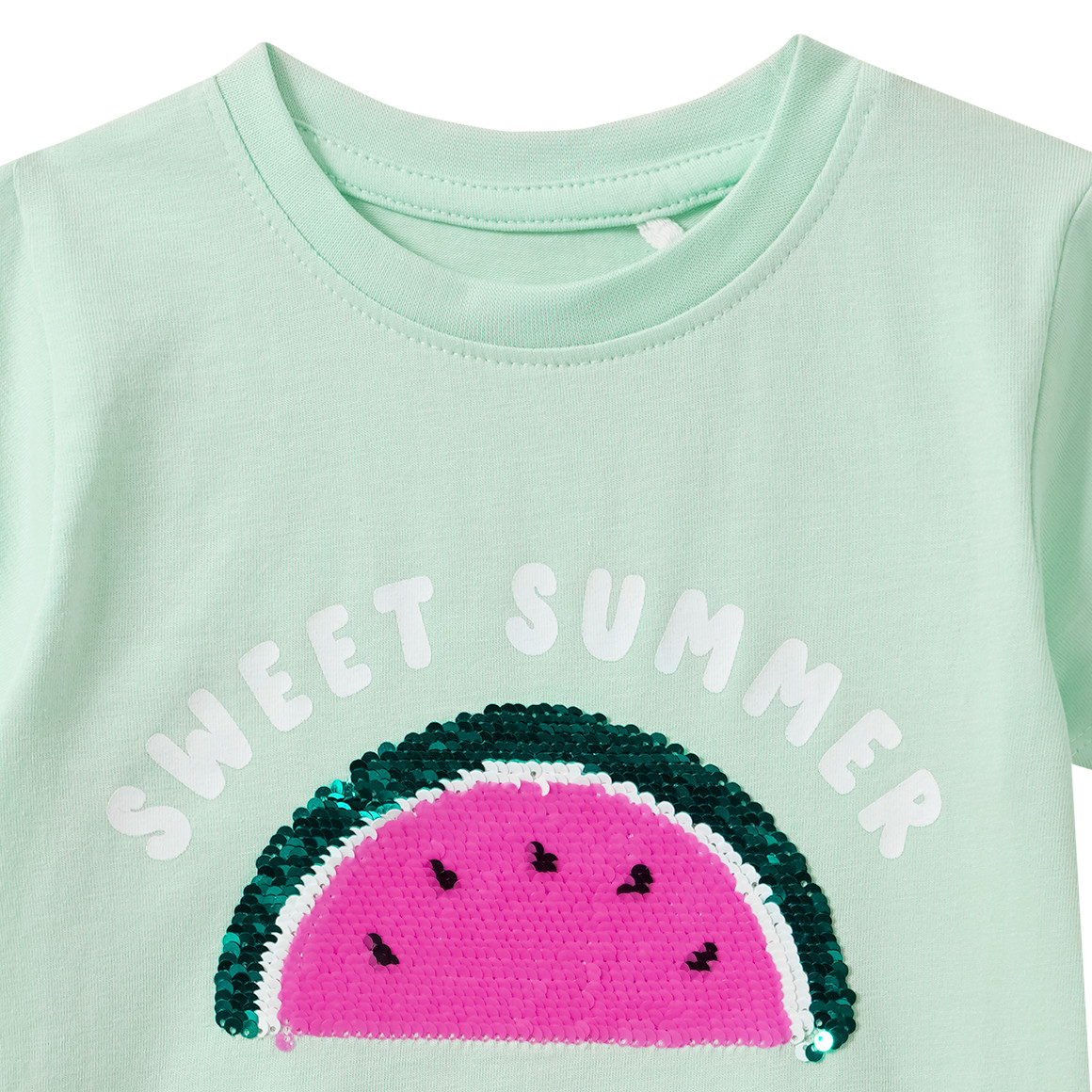 Mädchen T-Shirt mit Wendepailletten