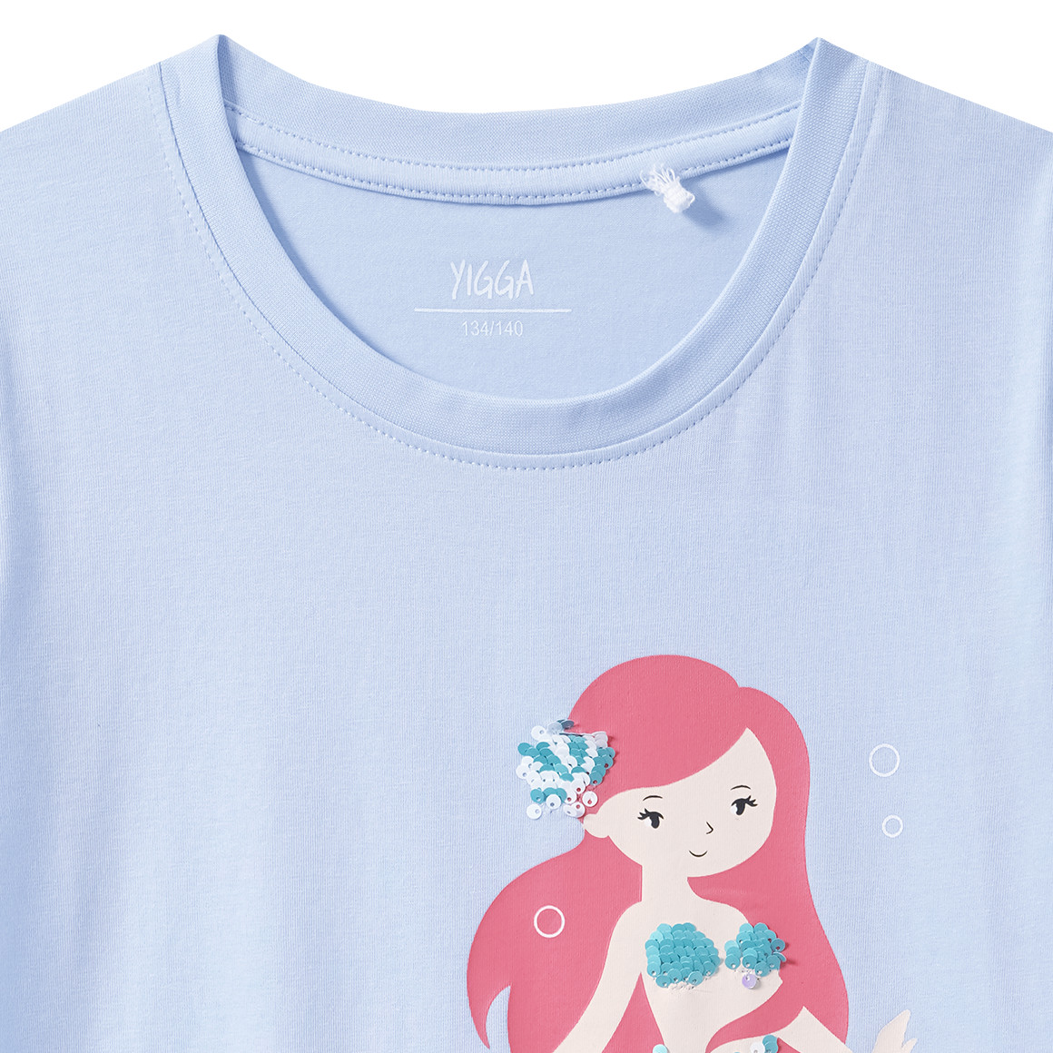 Mädchen T-Shirt mit Wendepailletten