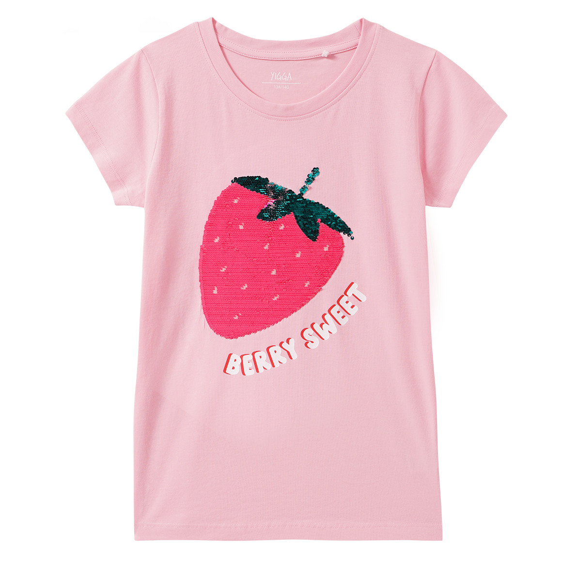 Mädchen T-Shirt mit Wendepailletten