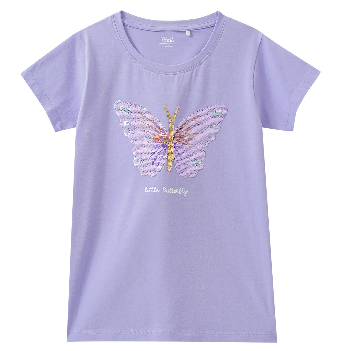 Mädchen T-Shirt mit Wendepailletten